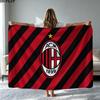 AC Milan Print Flannel Blanket High Quality Warm Comfortable Cover for All Seasons Perfect for Gifts Home Decor