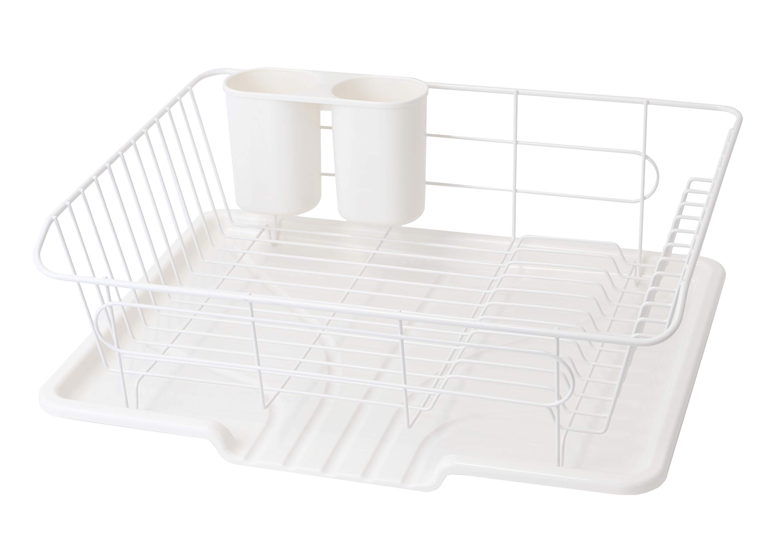 

Pearl Metal Resin Dish Drainer, White, 40cm Wide x 30.5cm Deep x 15cm High, Water-Flowing Tray Holder, Alesta HB-4069
