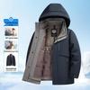 Men's 90% Goose Down Jacket - Winter 2025 Thick, Detachable, Warm Coat for Middle-aged & Elderly Dads
