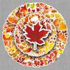 50pcs Autumn Leaves Fresh Style Stickers for Water Bottles, Suitcases, Phone Cases, and Laptops