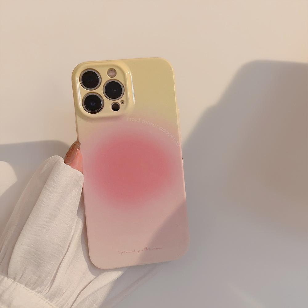 Künstlerische pinkfarbene Handyhülle mit Farbverlauf