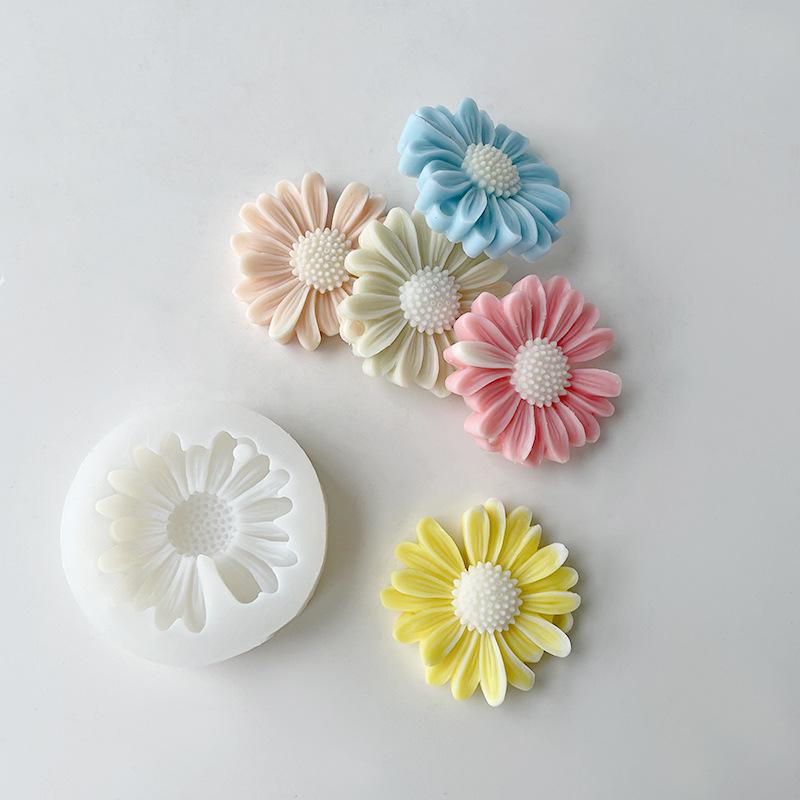 Sunflower Drip Silicone Mold Daisy Flower Aroma Diffuser Stone Handmade Soap Plaster Decorative Mold