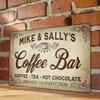 1pc Custom Vintage Coffee Bar Metal Sign 8x12 Inch Waterproof Decor