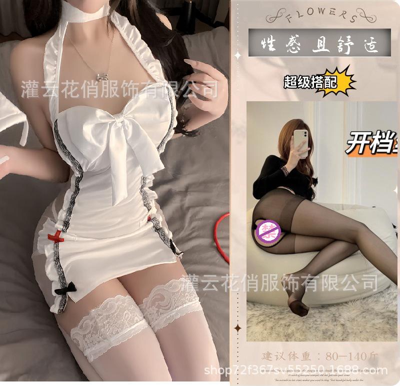 Sexy lingerie suspender lace perspective nurse hot passion bed uniforms sexy suit underwear