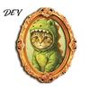 Reusable Magnetic Decals 1/6Pcs Halloween Retro Frame Refrigerator Magnet, Wood Carved Fridge Decor Cabinet Whiteboard Magnet for Home Office Kitchen