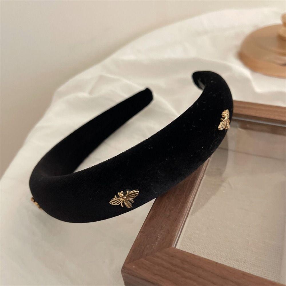 Bee Retro Hair Hoop Hair Accessories French Headband Fashion Wide Brim Hair Hoop  Party