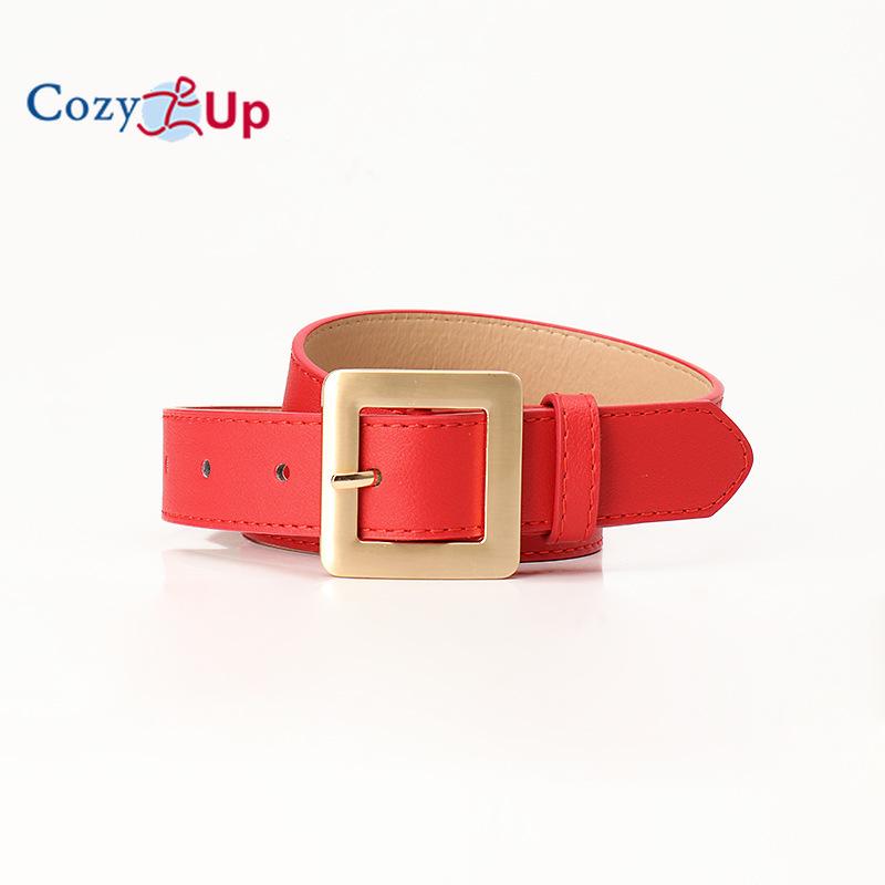 Reversible Belt for Women, CR 2.8" Womens Leather Belt for Jeans Pants - 2 Styles in One Belt