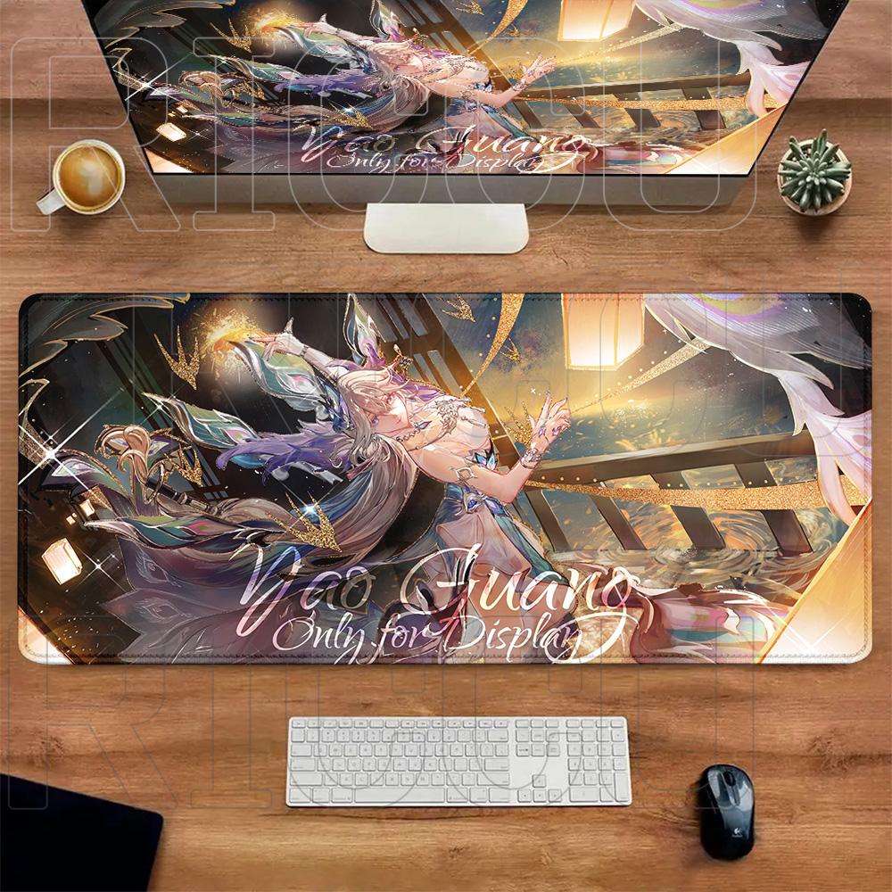 HD Printing XXL Rubber Yao Guang Honkai Star Rail Mousepad Rug Gaming Office Keyboard Mouse Pad Nonslip PC Accessories Desk Mat