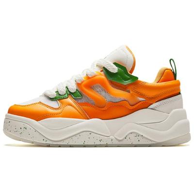 Bequeme Dicke Sohle Rutschfest Verschleißfest Höhenerhöhend Low-Top Sneaker Herren Sneaker Orange 112428091-1