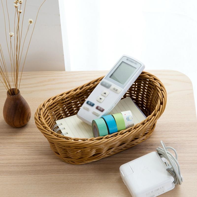 Χειροποίητο Καλάθι Ψωμιού από Ρατάν Πλεκτό Λυγαριάς Δίσκος Σερβιρίσματος Φαγητού Φρούτων Επιδόρπιου Καλάθι Αποθήκευσης Λαχανικών Πρωινού Επίδειξης Οργανωτής Κουζίνας