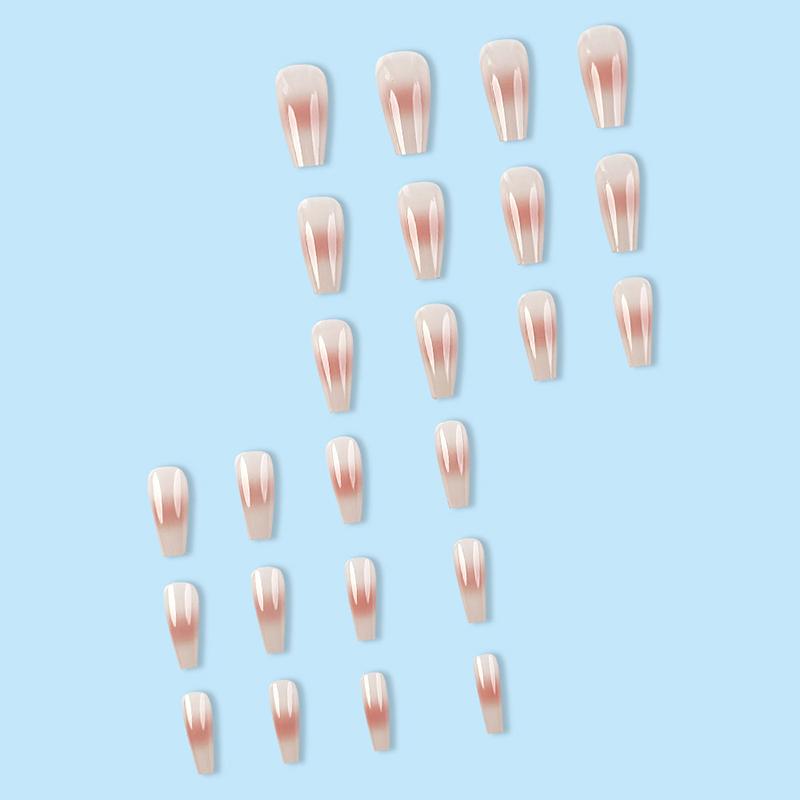 

24 шт. Розовые накладные ногти Пресс-он Дизайн ногтей Арт Длинные типсы Накладные Наклейки Многоразовый набор Акриловые Искусственные