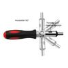 Adjustable Ratchet Screwdriver Rotating Ratchet Screwdriver Multifunction 180 Degree Angled Ratchet Screwdriver