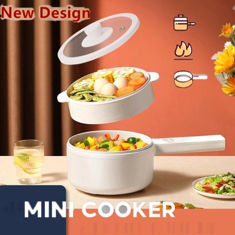 

1.5L Kitchen Steamer Mini Portable Electric Frying Pan Multifunctional Electric Cooker Large Capacity Electric Boiling Pot