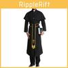 Fantasia Elegante Unisex para Casais para o Halloween com Tema de Padre e Freira Tamanhos M-XL