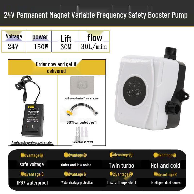Household Intelligent Silent Booster Pump for Water Heating Systems
