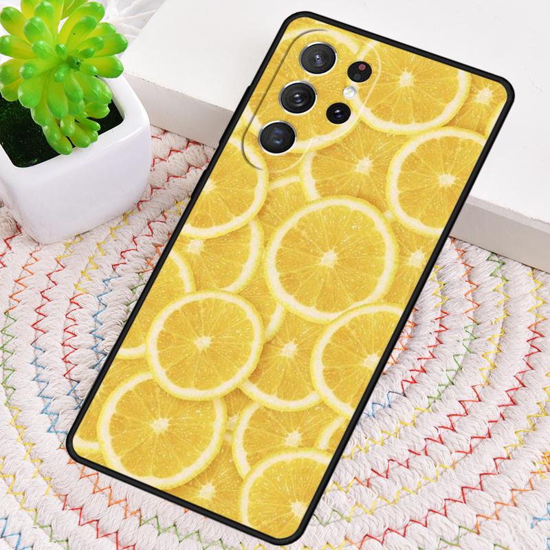 Lemons Yellow Fruit Pattern Silicone Phone Case For Samsung Galaxy note 10 pro S26 S25 S24 S23 S22 S21 Plus S25Ultra Capa Cover