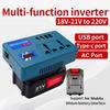 DC 21V To AC 180V-220V 120W Portable Power Inverter Smart Transformer for Makita 18V Battery