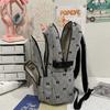 Three-Piece Bow Backpack Corduroy Backpack Student Schoolbag