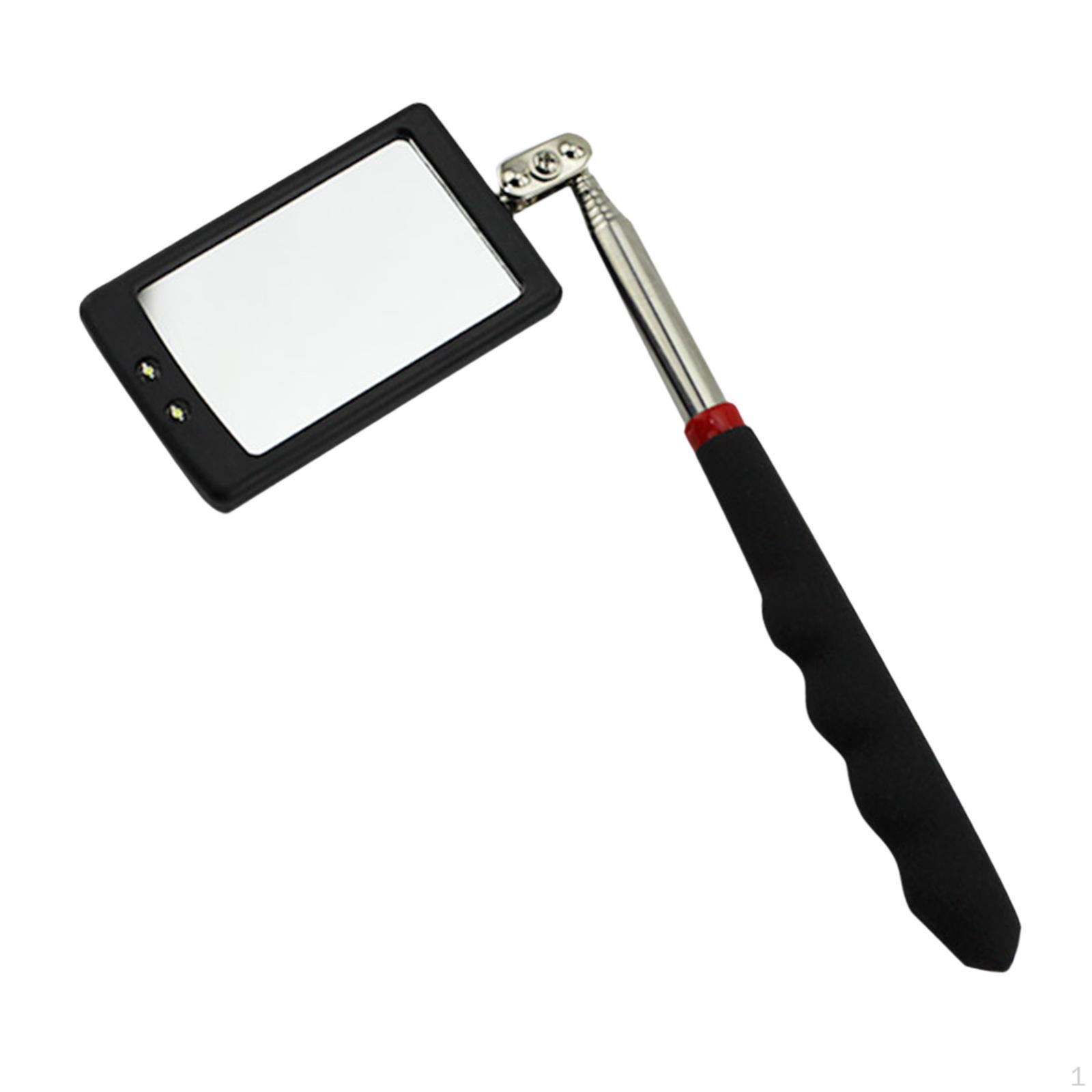 

Зеркало для осмотра автомобиля квадратное выдвижное многофункциональное инструмент для авторемонта со светодиодной подсветкой