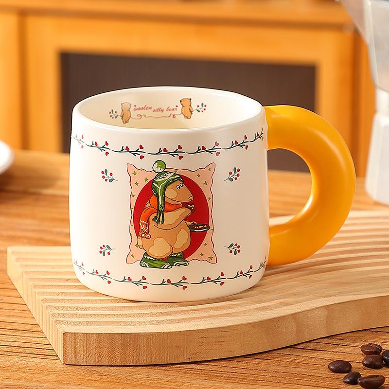 Nordischer Bär Milch Retro Tasse Niedlich Kreatives Geschenk Kaffee Keramiktasse Geschenk Tasse