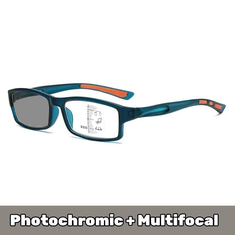 Men Women Pochromic Multifocal Reading Glasses new Trendy Square Progressive Glasses Ultralight Sports Presbyopia Eyeglasses