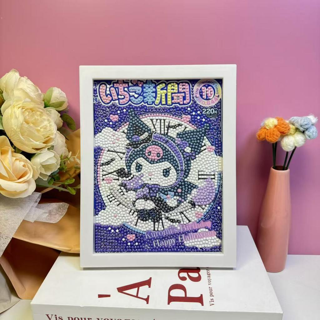Children'S Diamond Painting Framed Handmade Diy Material Bag Sanrio Diamond Paste Painting Concentration Toy