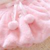 Girls' New Hooded Furry Cape Coat - Winter Faux Fur Shawl Sweater for Dolls
