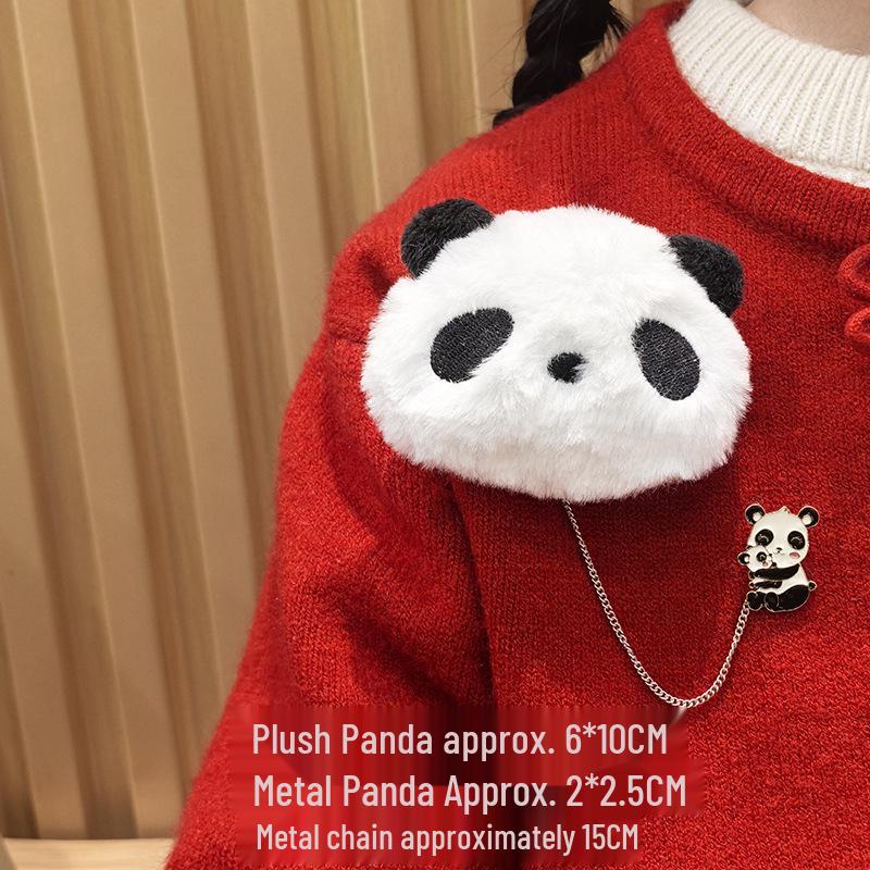 Adorable Red Panda Brooch: Cute Plush Backpack Pin for Students, Couples & Women - Perfect Birthday Gift