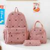 Schoolbag Schoolbag Autumn and Winter New College Student Corduroy High School Bow Backpack High Value Casual Large Capacity Bag