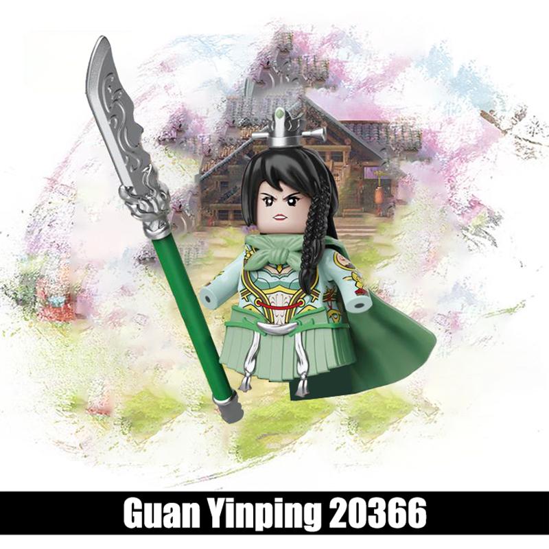 Istoria Chinei Cele Trei Regate Figura Soldații Subordonați ai lui Guan Yu Blocuri cu lamă de lună Jucării pentru copii Cadou Băiat Fete 2024