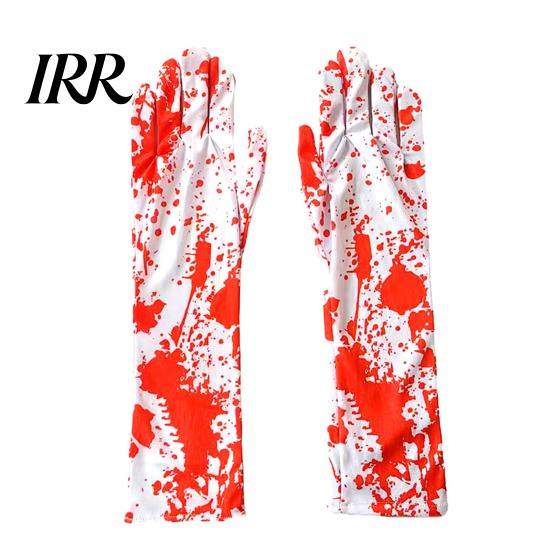 Reusable Party Props for Halloween Horror Gloves, Creepy Red Hand Cosplay Prop Party, Cool Patterns Spooky Costume Accessory Haunted House,
