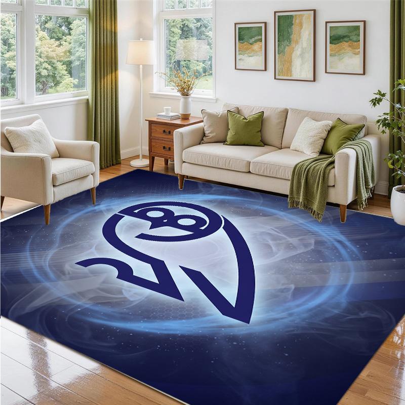 Sheffield Wednesday Design Crystal Velvet Rug Soft Decorative Mat for Bedroom Entrance