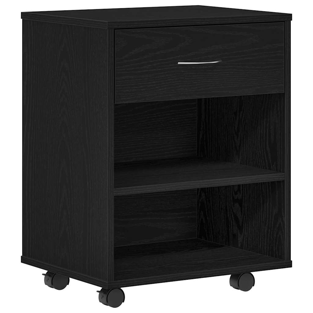 Storage Cabinet Black Oak Effect 46 x 36 x 59 cm