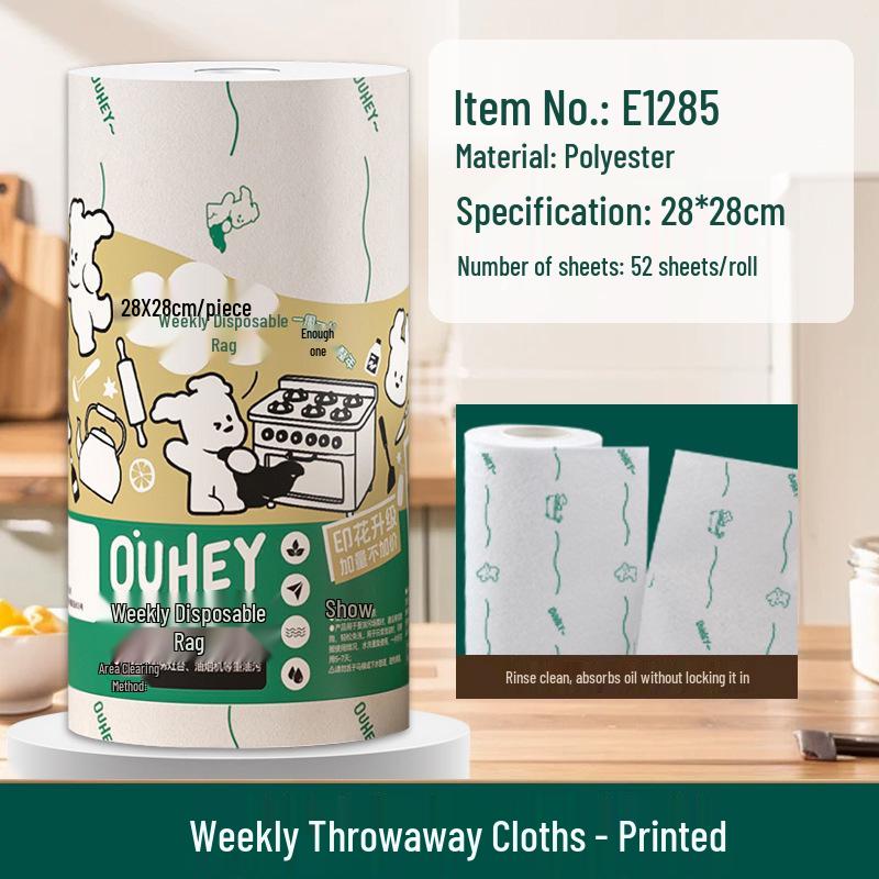 Thick Tearable Kitchen Towels - Absorbent & Easy-to-Clean Dishwashing Wipes