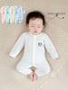 Pure Cotton Baby Romper: Open Front, Class A, for 0-12 Months, Spring/Autumn, Newborn Outerwear, Crawling Suit, Single-Layer Base.