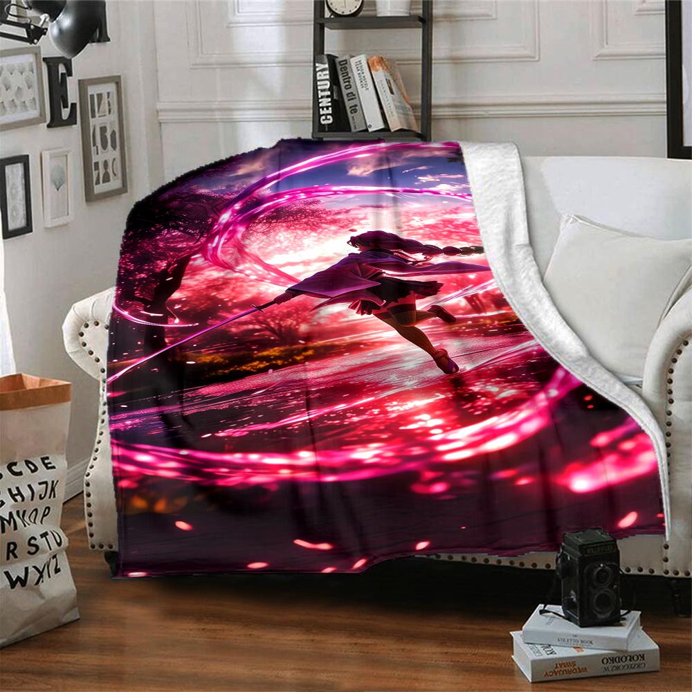 1Pc Owl Warrior Blanket For Couch Bed Plush Cozy Fuzzy Blanket Super Soft Warm Blankets For Fall And Winter 0918302