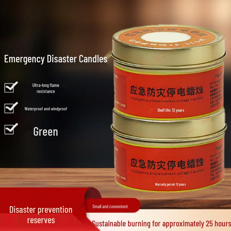 Emergency Waterproof Windproof Smokeless Candles (2-Pack)