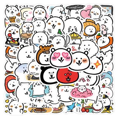 100 Cartoon Bear Stickers for Decorating Journals, DIY Stationery, Phones, and Laptops