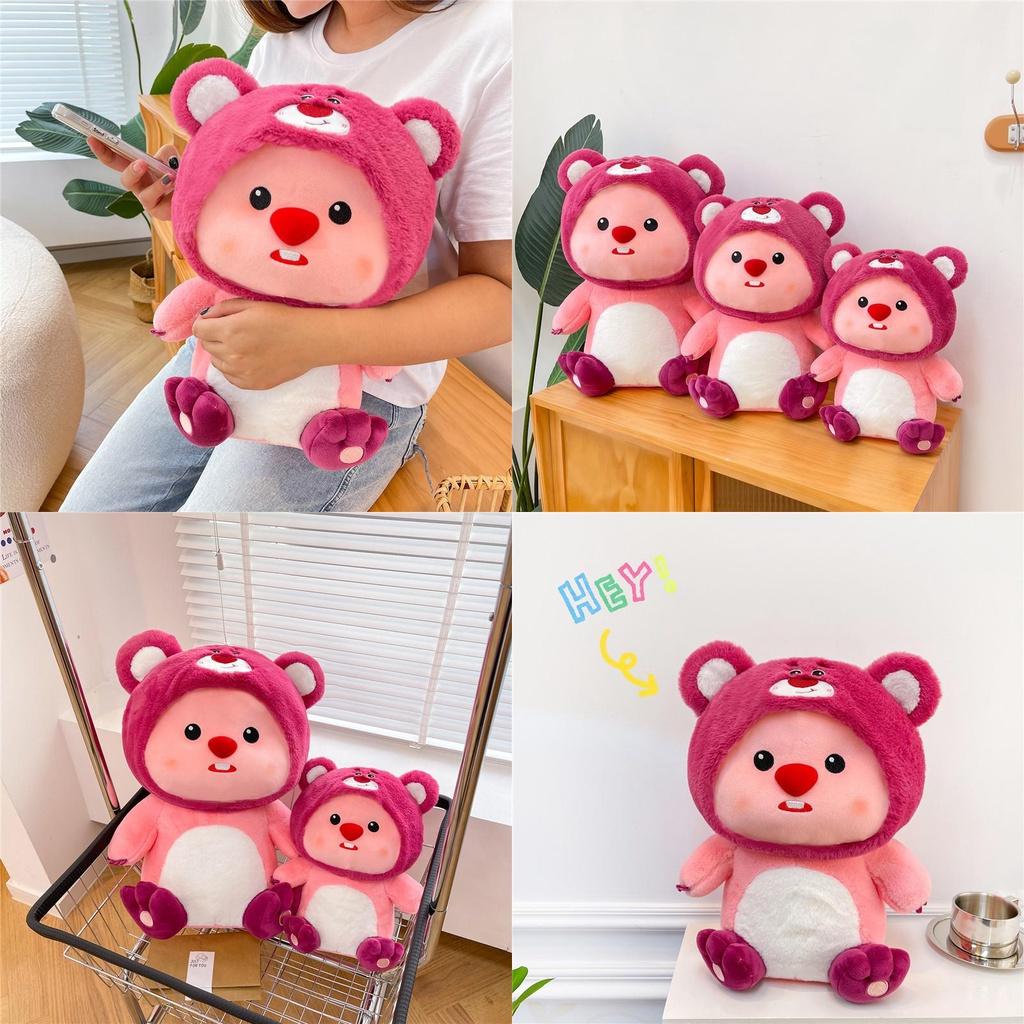 Cute Strawberry Teddy Bear Plush Toy Soft And Huggable Stuffed Animal For Girls 35cm 45cm 60cm