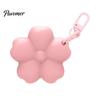 Lip Balm Holder Keychain Silicone Flower Lipstick Keychain, Portable Carrier for Bag Accessory Backpack Handbag, Travel Gloss Women