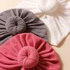 3 PCS New European and American Baby Products Children's Turban Hat Baby Solid Color Knotted Indian Pullover Hat