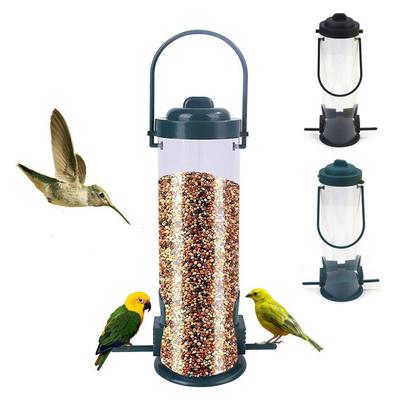 Karmnik dla ptaków na zewnątrz wiszący, pojemnik na karmę dla kolibrów, przezroczysty, duża pojemność, łatwy do uzupełniania, karmnik dla dzikich ptaków