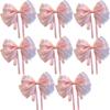 Mermaid Ji Pearlescent Satin Bow Hair Clip Women Summer Sweet Ribbon Spring Clip Fairy Hair Accessories