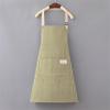 Kitchen Cooking Apron Cotton Linen Stripe Printed Anti-oil Sleeveless Aprons For Men Women Cooking Baking Waist Apron Household
