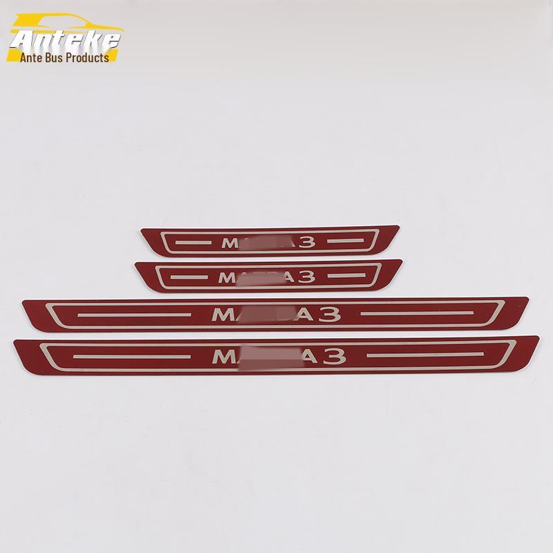 Compatible Door Sill Trim & Bumper Trunk Sill Plate Stickers for 2020 Mazda 3