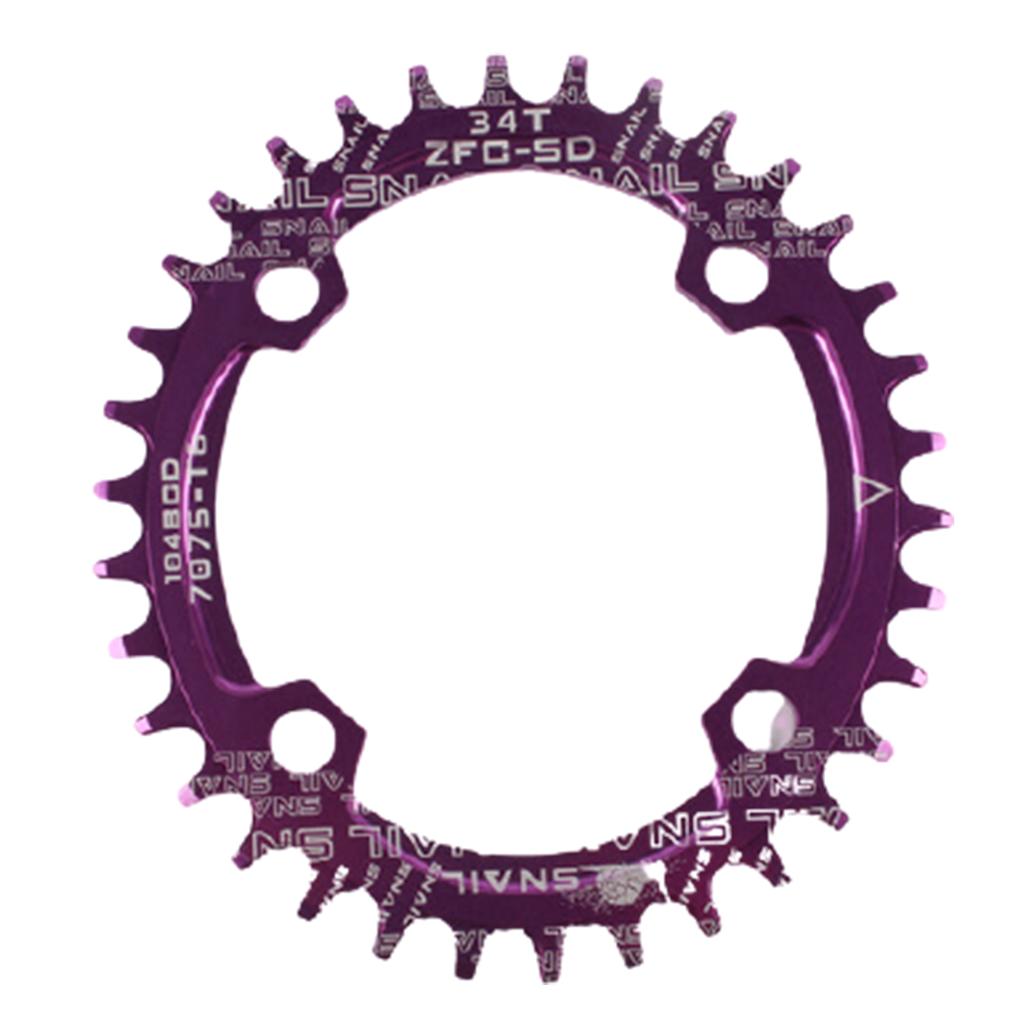 Für Fahrrad rund/oval 104BCD 32T 34T 36T 38T Narrow Wide Einzelkettenblatt