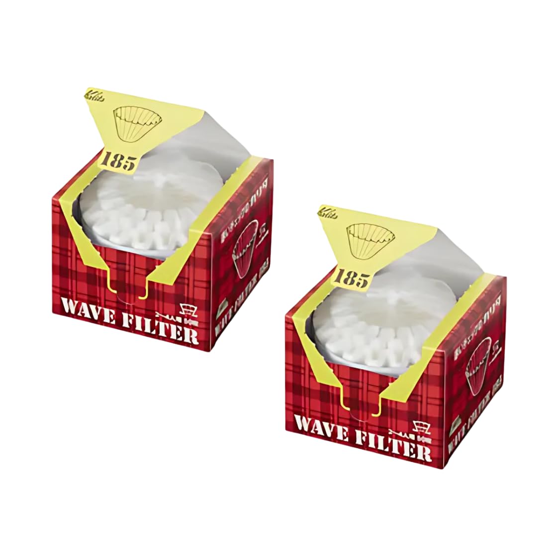 

[Bulk Purchase of 2] Kalita Wave Series KWF-185 (50P) Coffee Filters for 2-4 People, Set of 2 (100 Filters), Wave Filter, 185 Size