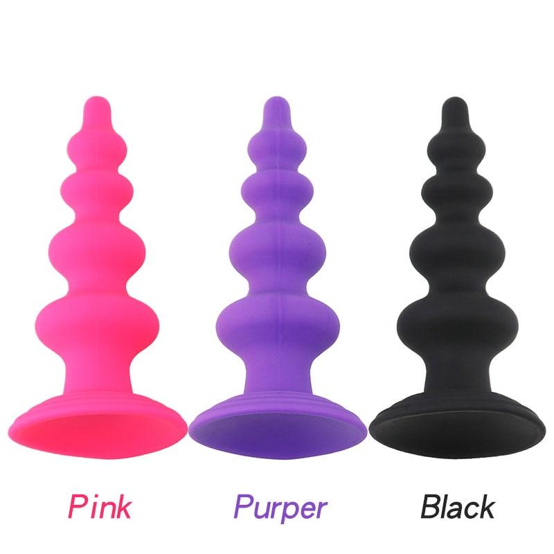 Silicone Anal Dildo Prostate Massager Strong Suction Cup Butt Plug Prostate Stimulators