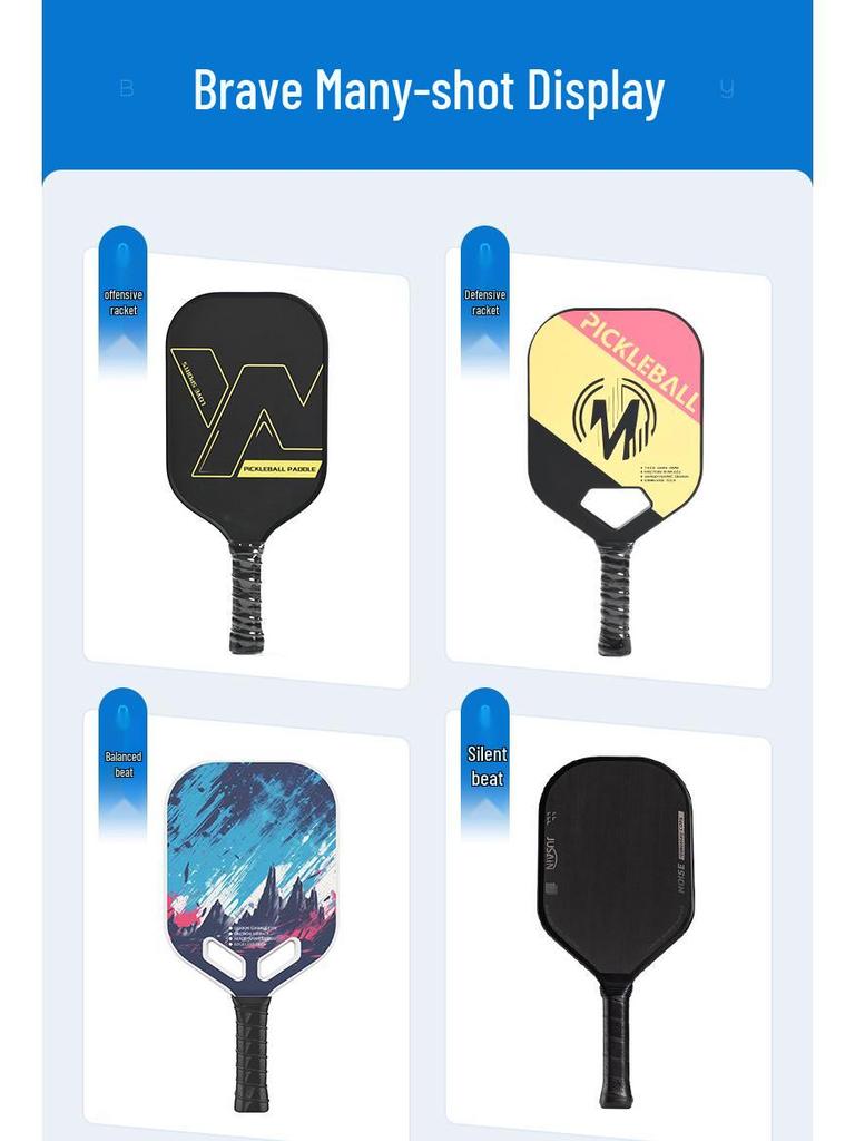 Carbon Silent 14mm One-Piece Competition Pickleball Paddle