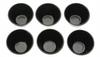 CAST IRON CUPS 6x CUPS CAST IRON TEA SET BLACK ENAMEL 100ML
